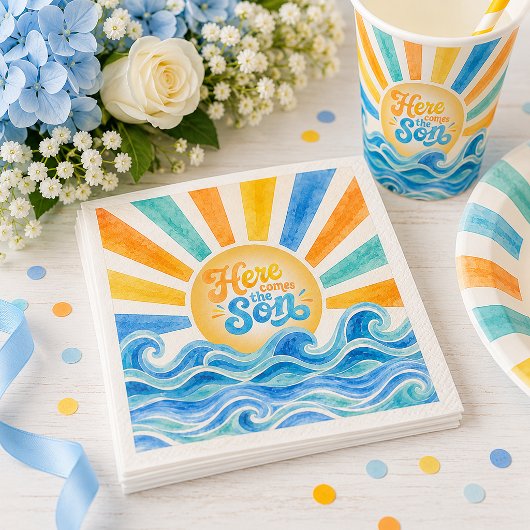Hier Komt de Zoon Baby Shower Servetten