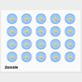 Hier komt de zoon Baby shower Sticker voor jongen (Vel)