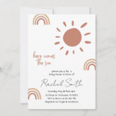 Hier komt de zoon baby shower Uitnodiging (Voorkant)