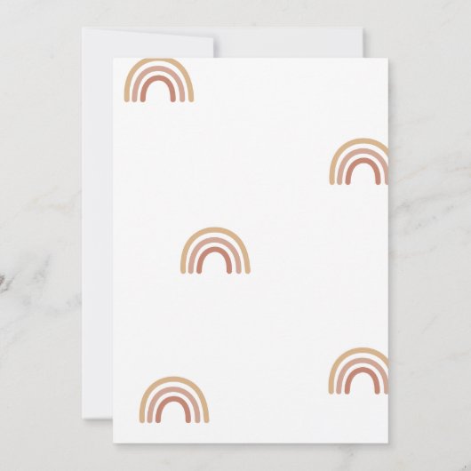 Hier komt de zoon baby shower Uitnodiging (Achterkant)