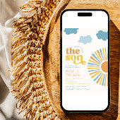 Hier komt de zoon Baby shower-uitnodiging Kaart