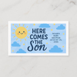 Hier Komt de Zoon Baby Shower - Zonneschijn  Visitekaartje