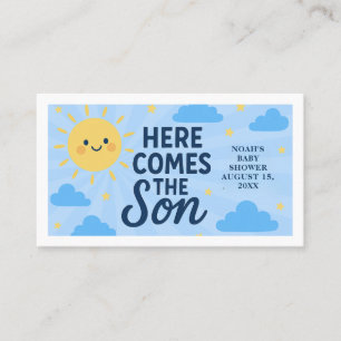 Hier Komt de Zoon Baby Shower - Zonneschijn Visitekaartje