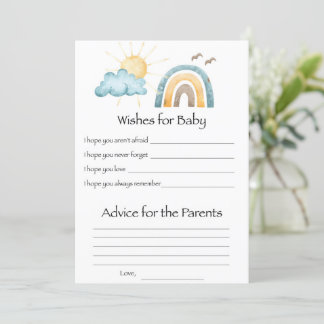 Hier komt de zoon Baby Wensen Activiteitenkaart Kaart