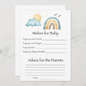 Hier komt de zoon Babywensen Activiteitenkaart Kaart (Voorkant / Achterkant)