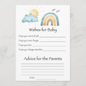 Hier komt de zoon Babywensen Activiteitenkaart Kaart (Voorkant)