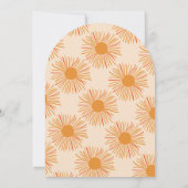 Hier komt de zoon boho arch zon jongen baby shower kaart (Achterkant)