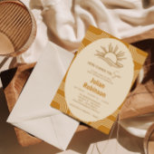 Hier komt de zoon Boho Baby Boy Douche uitnodiging