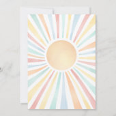 Hier komt de zoon Boho Baby Shower Kaart (Achterkant)