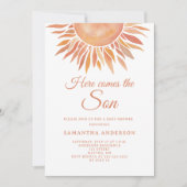 Hier Komt De Zoon Boho Baby Shower Kaart (Voorkant)