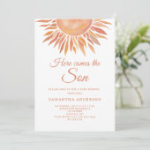 Hier Komt De Zoon Boho Baby Shower Kaart (Staand voorkant)