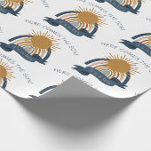 Hier Komt de Zoon Boho Jongen Baby Shower Cadeaupapier (Hoek)