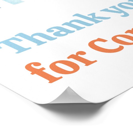 Hier komt de Zoon Dank u voor het komen Poster (Hoek)