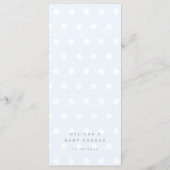 Hier Komt De Zoon Dots Baby Shower Menu (Achterkant)