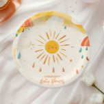 Hier komt de zoon gele zon papieren bordje<br><div class="desc">Verhoog uw feest met Sunshine Gender Neutral Boho Sun Paper Borden! Deze borden hebben een stijlvol boho-zonnescherm met neutrale tinten zoals beige, terracotta en crème en brengen een moderne, genderneutrale sfeer naar elk evenement. Het minimalistische zonnemotief is ideaal voor baby showers, verjaardagen of casual bijeenkomsten en voegt een vleugje charme...</div>