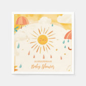 Hier komt de zoon gele zon servet (Voorkant)