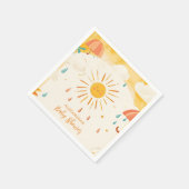 Hier komt de zoon gele zon servet (Hoek)