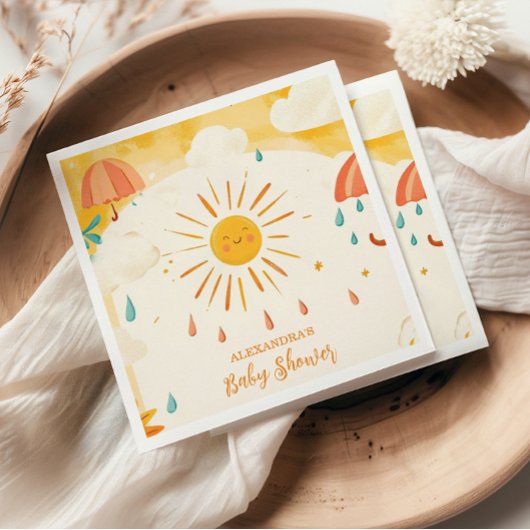 Hier komt de zoon gele zon servet