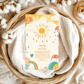 Hier komt de zoon gele zonneschijn boeken voor Bab Informatiekaartje