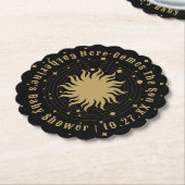 Hier komt de zoon | Hemels Baby shower Kartonnen Onderzetters (Gekanteld)