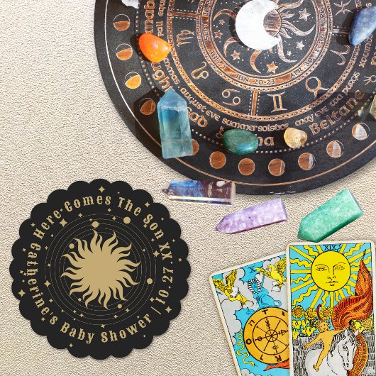 Hier komt de zoon | Hemels Baby shower Kartonnen Onderzetters