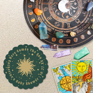 Hier komt de zoon Hemels Baby shower Kartonnen Onderzetters