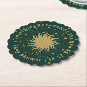 Hier komt de zoon | Hemels Baby shower Kartonnen Onderzetters (Gekanteld)