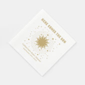 Hier komt de zoon | Hemels Baby shower Servet (Hoek)