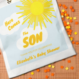 Hier Komt De Zoon Jongens Baby Shower Bedankzakje