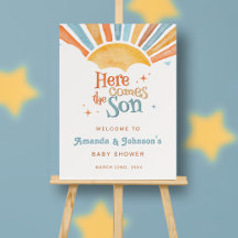Hier Komt de Zoon Jongens Baby Shower Welkom