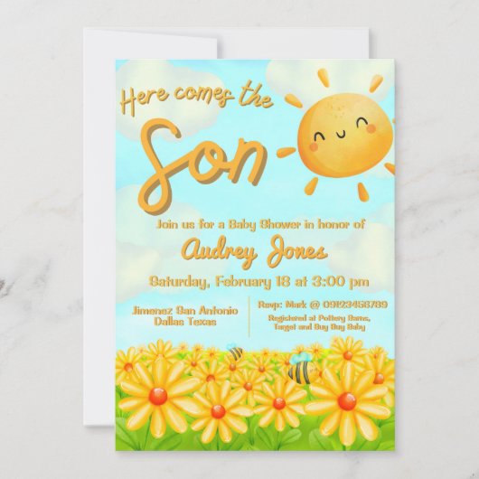 Hier Komt de Zoon Kaart (Voorkant)