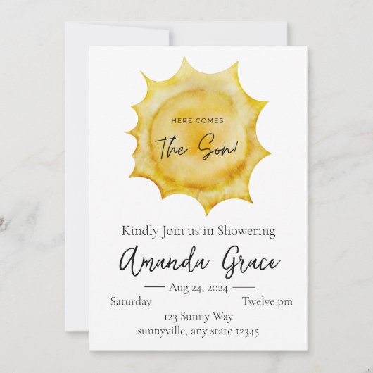 Hier komt de zoon kaart (Voorkant)