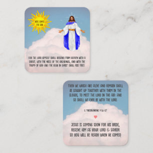 Hier komt de Zoon Kaart Vierkante Visitekaartje