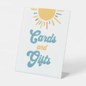 Hier komt de zoon Kaarten en geschenken teken Reclamebord Met Voetstuk (Voorkant)