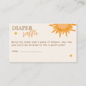 Hier komt de zoon Luier Raffle Baby shower Informatiekaartje (Voorkant)