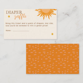 Hier komt de zoon Luier Raffle Baby shower Informatiekaartje