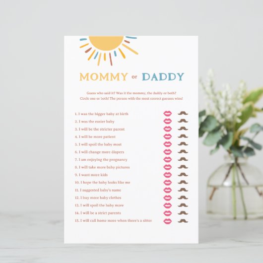 Hier komt de zoon mama of papa spel (Staand voorkant)