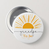 Hier komt de zoon Opa worden Ronde Button 7,6 Cm (Voorkant /achterkant)