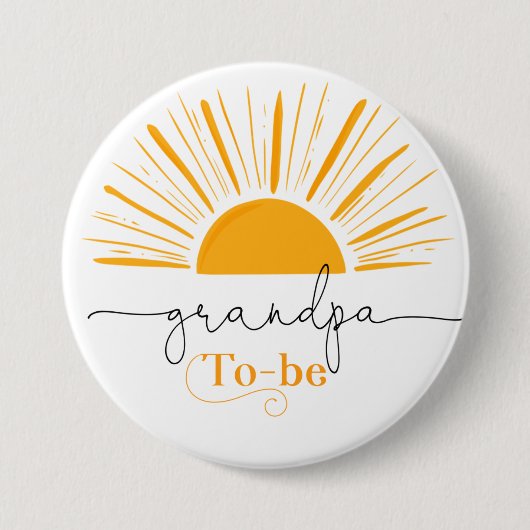 Hier komt de zoon Opa worden Ronde Button 7,6 Cm (Voorkant)