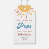 Hier Komt De Zoon Pop Het Als Ze Knalt Cadeaulabel (Voorkant)