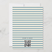 Hier komt de zoon QR-code strepen baby shower Kaart (Achterkant)
