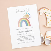 Hier Komt De Zoon Regenboog Zonneschijn Baby Showe