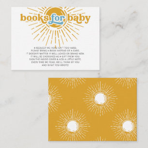 Hier komt de zoon retro Baby shower boekaanvraag Informatiekaartje