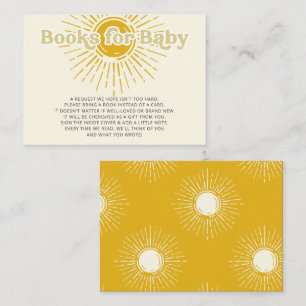 Hier komt de zoon retro Baby shower boekaanvraag Informatiekaartje