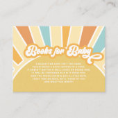 Hier komt de zoon retro Baby shower boekaanvraag Informatiekaartje (Voorkant)