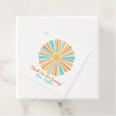 Hier komt de zoon, Retro Boho Rainbow Bedankjes Labels (In situ)