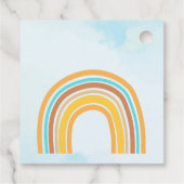 Hier komt de zoon, Retro Boho Rainbow Bedankjes Labels (Achterkant)
