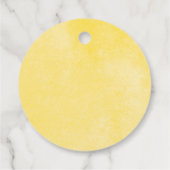 Hier komt de zoon, Retro Boho Rainbow Round Bedankjes Labels (Achterkant)