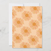 Hier komt de zoon retro boho zon jongen baby showe kaart (Achterkant)