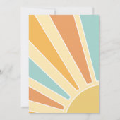 Hier komt de zoon retro boy baby shower bedankkaart (Achterkant)